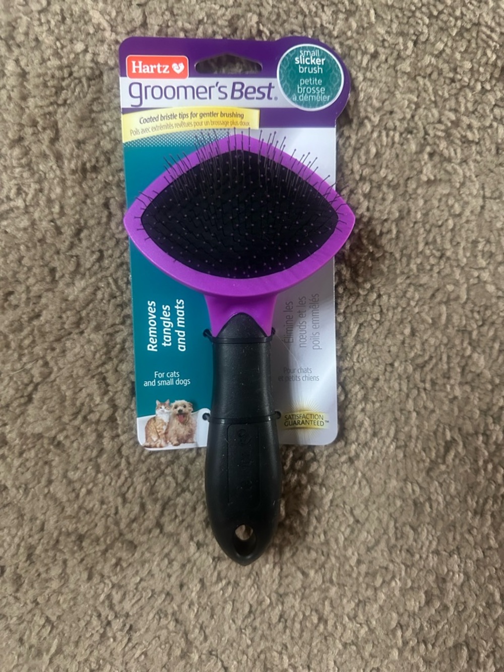 Hartz groomer’s Best Small Slicker Brush – Purple/Black